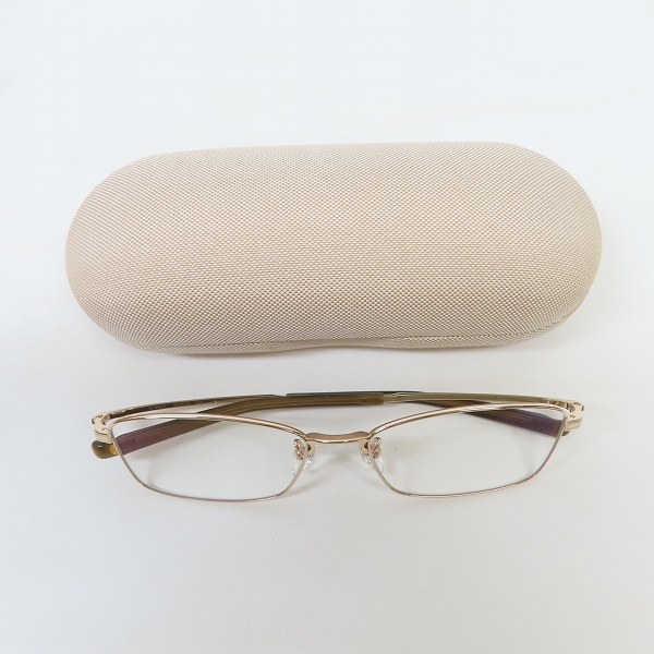 実際に弊社で買取させて頂いた999.9/フォーナインズ TITANIUM/チタニウム メタルフレーム 眼鏡/メガネ/アイウェア S-682Tの画像 9枚目