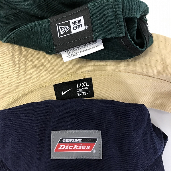実際に弊社で買取させて頂いた【おまとめ品/未使用品含む】NEW ERA/ニューエラ NIKE/ナイキ Dickies/ディッキーズ 他 キャップ/ニット帽/バケットハット 等の画像 1枚目