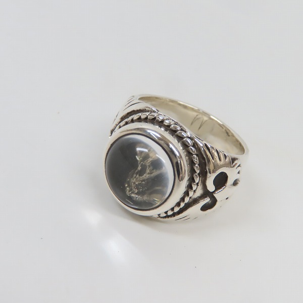 実際に弊社で買取させて頂いたCRAZY PIG/クレイジーピッグ クリスタル スカルリング 17.5号