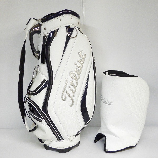 実際に弊社で買取させて頂いたTitleist/タイトリスト CB932S ゴルフ 9.5型 5分割 キャディバッグ アスリートスポーツモデル ホワイト