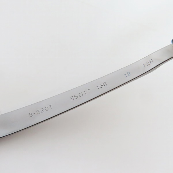 実際に弊社で買取させて頂いた999.9/フォーナインズ ハーフリム TITANIUM メガネフレーム 眼鏡/アイウェア S-320Tの画像 5枚目