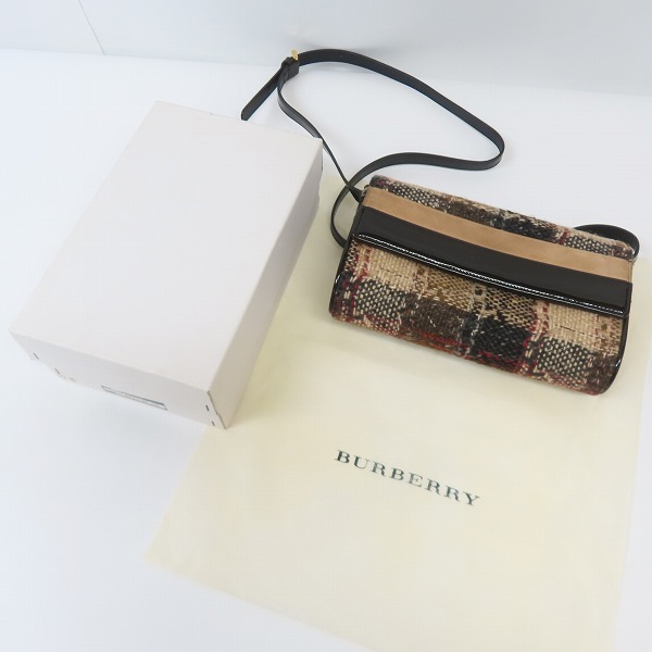 実際に弊社で買取させて頂いたBURBERRY/バーバリー ツイード ショルダーバッグの画像 7枚目