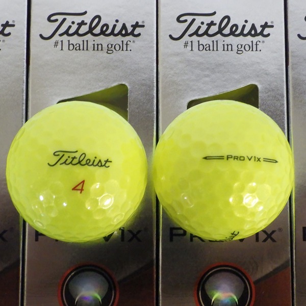 実際に弊社で買取させて頂いた【未使用】Titleist/タイトリスト PRO V1x ゴルフボール イエロー 1ダース の画像 1枚目
