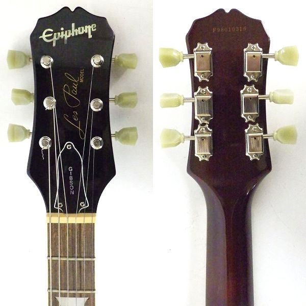 実際に弊社で買取させて頂いた★Epiphone/エピフォン Les Paul Standard/レスポールスタンダード サンバースト ソフトケース付 の画像 2枚目
