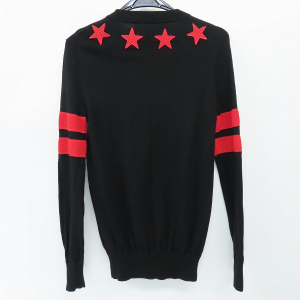 実際に弊社で買取させて頂いた【JPタグ】GIVENCHY/ジバンシィ 15AW Star Patch Wool Knit/スターパッチニット 15F 7506 503/XSの画像 1枚目