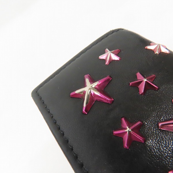 実際に弊社で買取させて頂いたJIMMY CHOO/ジミー チュウ スタースタッズ レザー 6連キーケースの画像 7枚目