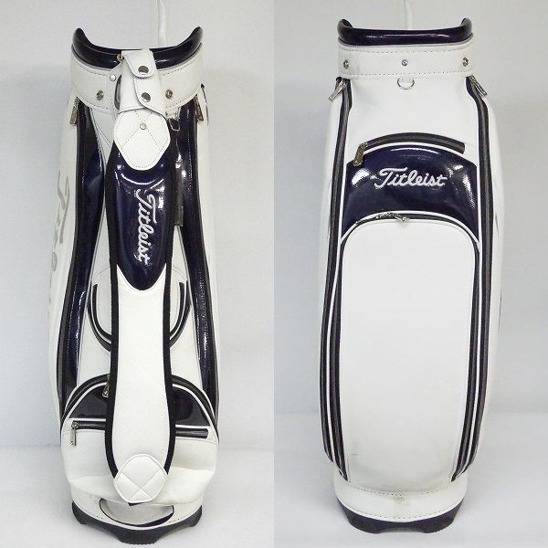 実際に弊社で買取させて頂いたTitleist/タイトリスト CB932S ゴルフ 9.5型 5分割 キャディバッグ アスリートスポーツモデル ホワイトの画像 2枚目