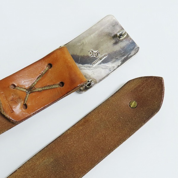 実際に弊社で買取させて頂いたFIRST ARROW'S/ファーストアローズ 唐草 バックル  コンチョ ベルト K18付きの画像 2枚目