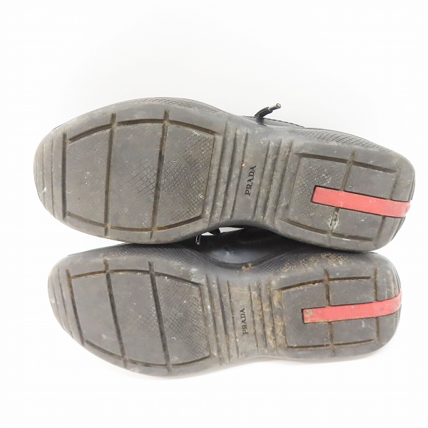 実際に弊社で買取させて頂いた【観賞用】PRADA/プラダ メッシュ 切替 レザー スニーカー 3163/38.5の画像 2枚目