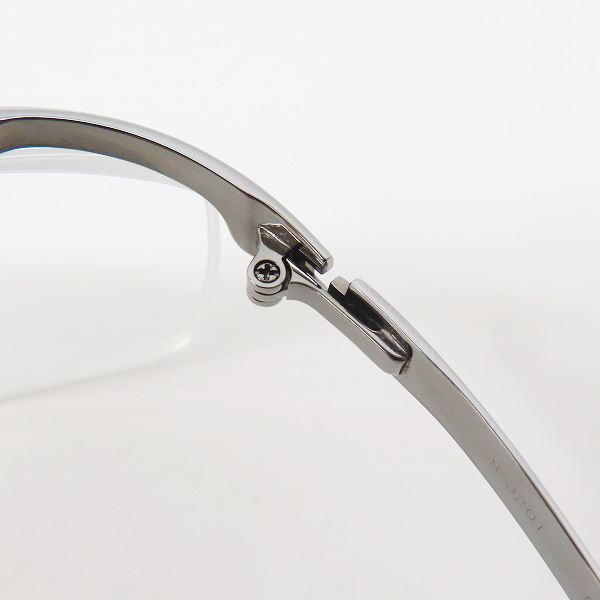 実際に弊社で買取させて頂いた999.9/フォーナインズ ハーフリム TITANIUM メガネフレーム 眼鏡/アイウェア S-320Tの画像 7枚目