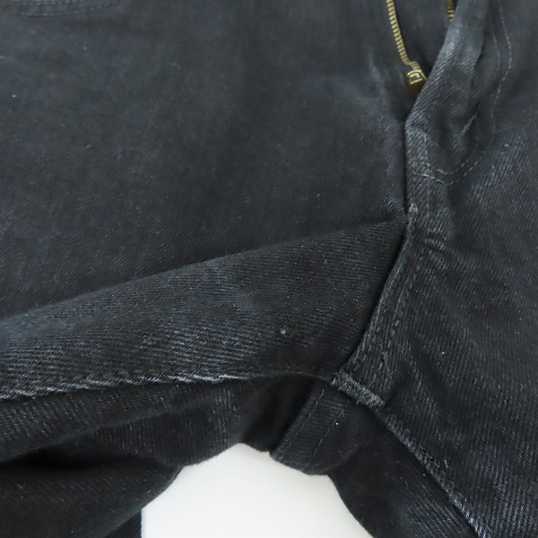 実際に弊社で買取させて頂いたTHE FLAT HEAD/フラットヘッド Club Label ブラックデニムパンツ Sの画像 6枚目