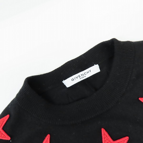 実際に弊社で買取させて頂いた【JPタグ】GIVENCHY/ジバンシィ 15AW Star Patch Wool Knit/スターパッチニット 15F 7506 503/XSの画像 6枚目