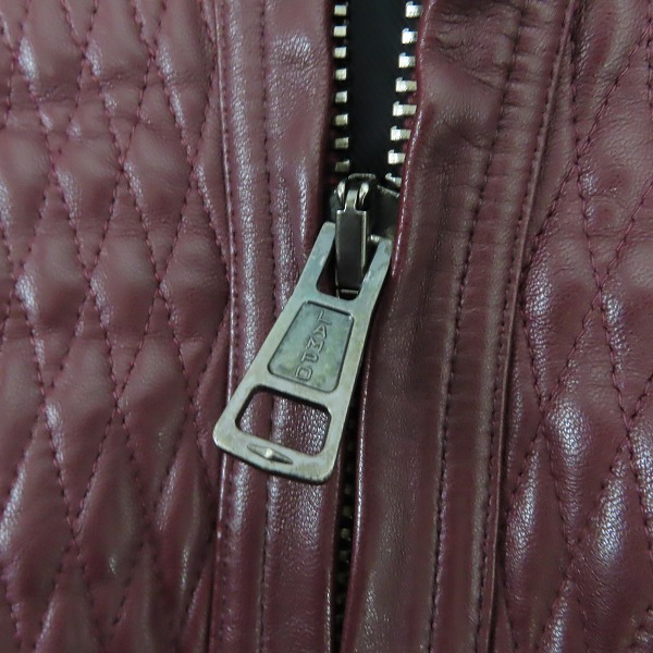 実際に弊社で買取させて頂いたAKM/エイケイエム レザー キルティングジャケット/Mの画像 6枚目