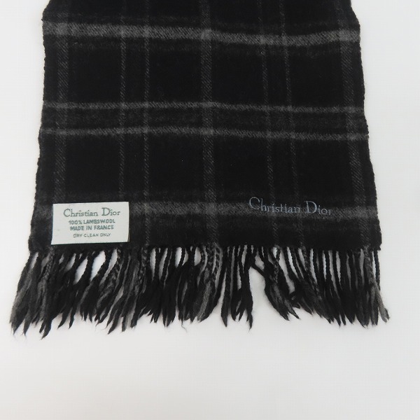 実際に弊社で買取させて頂いたChristian Dior/クリスチャンディオール チェック マフラーの画像 1枚目
