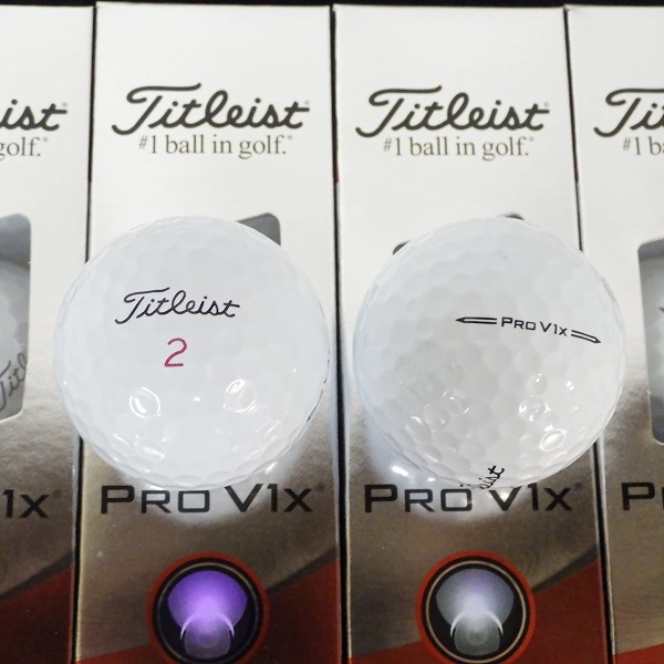 実際に弊社で買取させて頂いた【未使用】Titleist/タイトリスト PRO V1x ゴルフボール ホワイト 2ダース の画像 1枚目