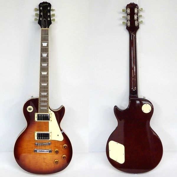 実際に弊社で買取させて頂いた★Epiphone/エピフォン Les Paul Standard/レスポールスタンダード サンバースト ソフトケース付 の画像 1枚目