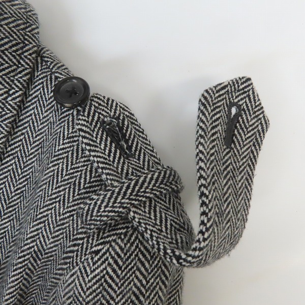 実際に弊社で買取させて頂いたLITHIUM HOMME/リチウムオム ウール ヘリンボーン トレンチコート LH20-0403/44の画像 5枚目