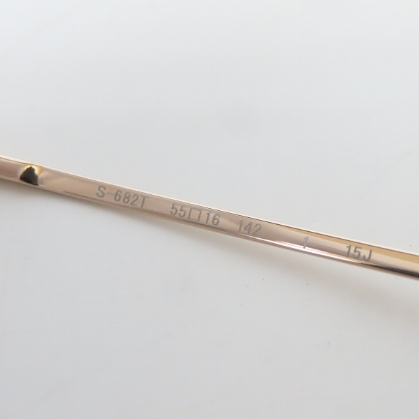 実際に弊社で買取させて頂いた999.9/フォーナインズ TITANIUM/チタニウム メタルフレーム 眼鏡/メガネ/アイウェア S-682Tの画像 5枚目