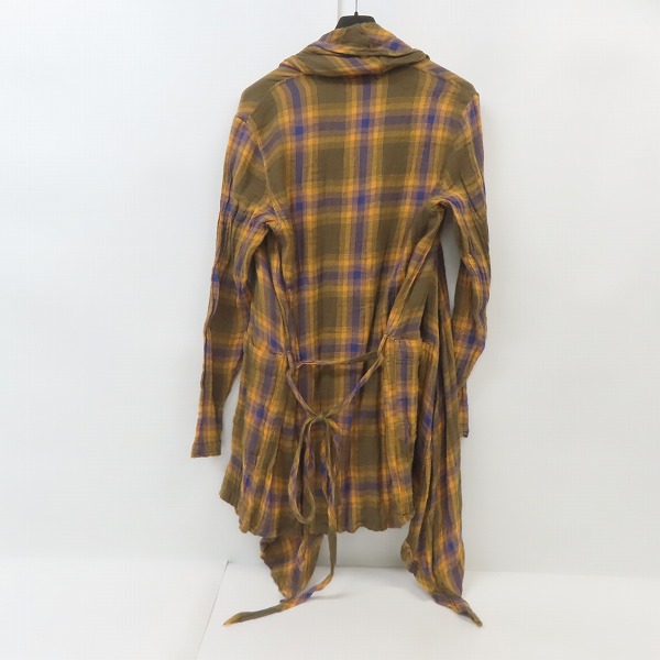 実際に弊社で買取させて頂いた【未使用】NO ID./ノーアイディー チェック柄 ガウン 825017-517S/1の画像 1枚目