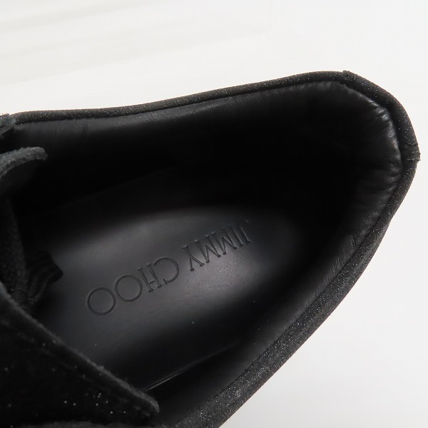 実際に弊社で買取させて頂いたJIMMY CHOO/ジミーチュウ CASH ロゴプレート/スタースタッズ/ラメ入り ローカットスニーカー 42の画像 4枚目