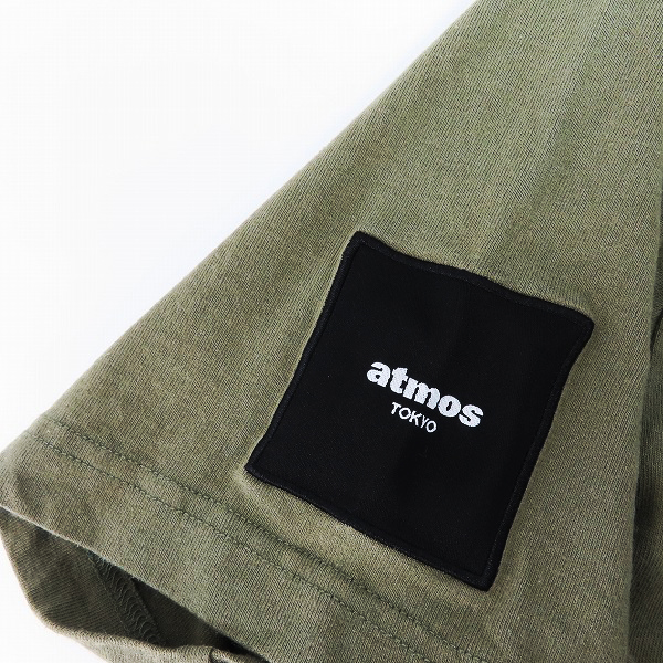 実際に弊社で買取させて頂いたChampion×ATMOS/チャンピオン×アトモス LAB S/S TEE KHAKI ロゴ刺繍Tシャツ C8-S301/XLの画像 5枚目