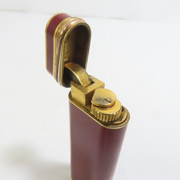 実際に弊社で買取させて頂いたCartier/カルティエ ガスライター レッド×ゴールドの画像 5枚目