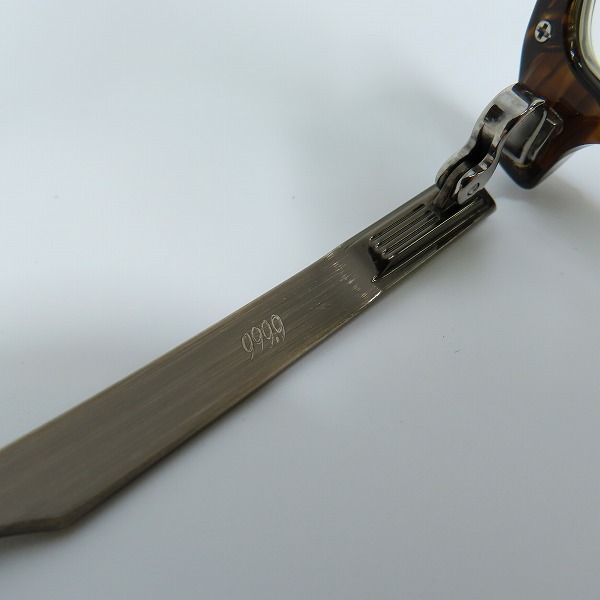 実際に弊社で買取させて頂いた999.9/フォーナインズ 眼鏡 ミックスフレーム チタン M-40-6903の画像 5枚目