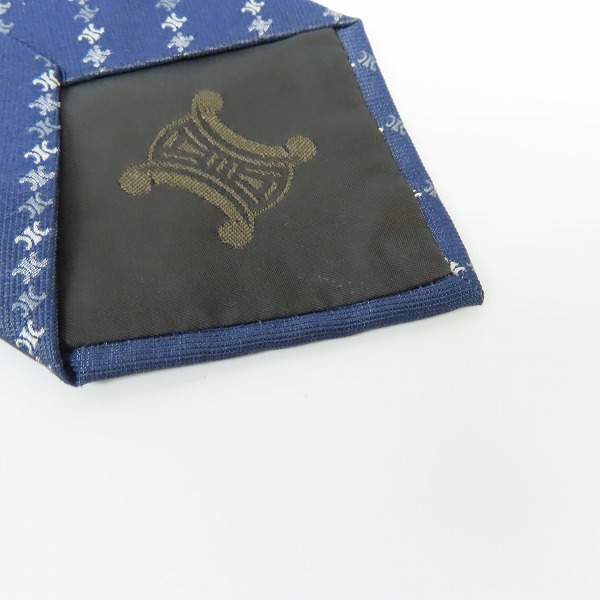 実際に弊社で買取させて頂いたCELINE/セリーヌ マカダム柄 シルク100％ ネクタイの画像 5枚目