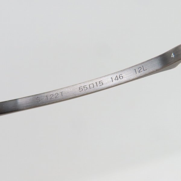 実際に弊社で買取させて頂いた999.9/フォーナインズ TITANIUM/チタニウム メタルフレーム 眼鏡/メガネ/アイウェア S-122Tの画像 5枚目