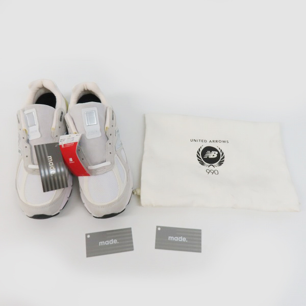 実際に弊社で買取させて頂いた【未使用】new balance×UNITED ARROWS/ニューバランス×ユナイテッドアローズ USA製 スニーカー M990JUA4/27の画像 6枚目