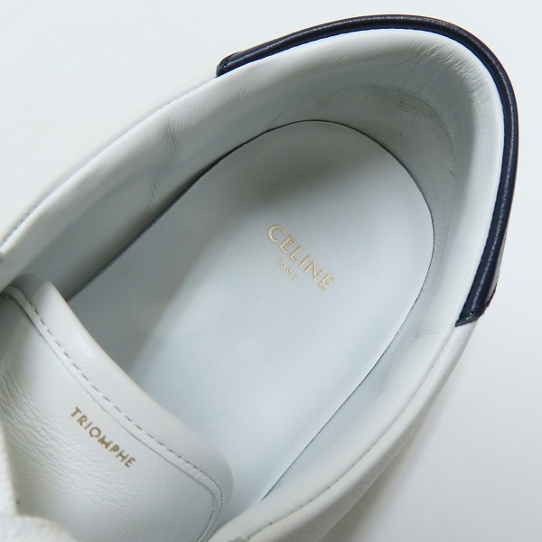 実際に弊社で買取させて頂いたceline/セリーヌ TRIOMPHE/トリオンフ レザースニーカー FA 0199/43の画像 4枚目