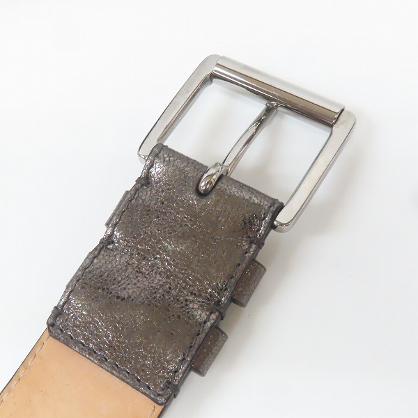 実際に弊社で買取させて頂いたJIMMY CHOO/ジミー チュウ スタースタッズ レザーベルト/90の画像 2枚目