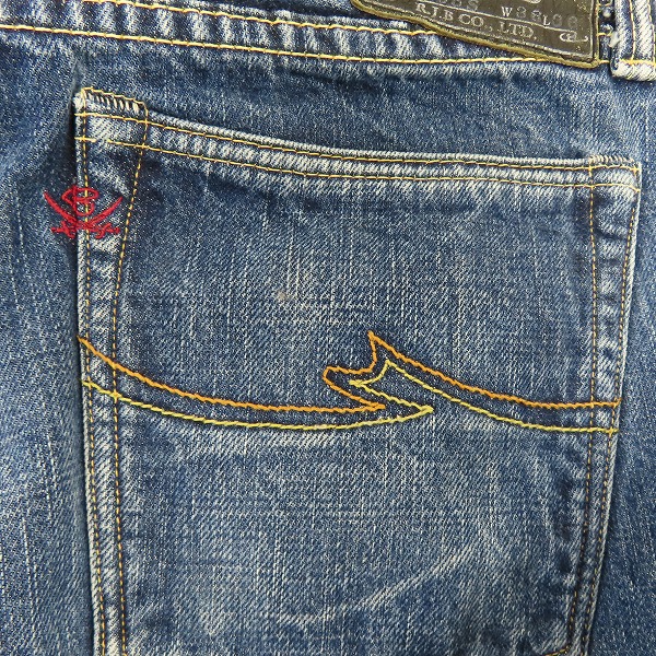 実際に弊社で買取させて頂いたR.J.B/アールジェイビー THE FLAT HEAD/フラットヘッド デニムパンツ D105S 36の画像 6枚目