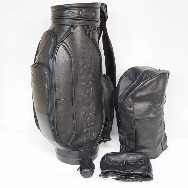 実際に弊社で買取させて頂いたBRIEFING/ブリーフィング CR-11 BRG221D07 9.5型 6分割キャディバッグ ブラック ポーチ・アイアンカバー付の画像 1枚目