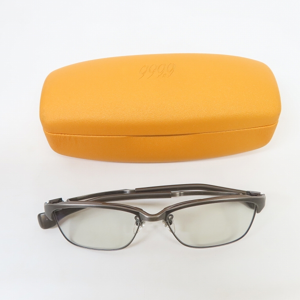 実際に弊社で買取させて頂いた999.9/フォーナインズ TITANIUM/チタニウム メタルフレーム 眼鏡/メガネ/アイウェア S-122Tの画像 9枚目