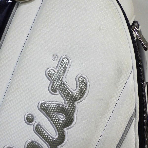実際に弊社で買取させて頂いたTitleist/タイトリスト CB932S ゴルフ 9.5型 5分割 キャディバッグ アスリートスポーツモデル ホワイトの画像 5枚目