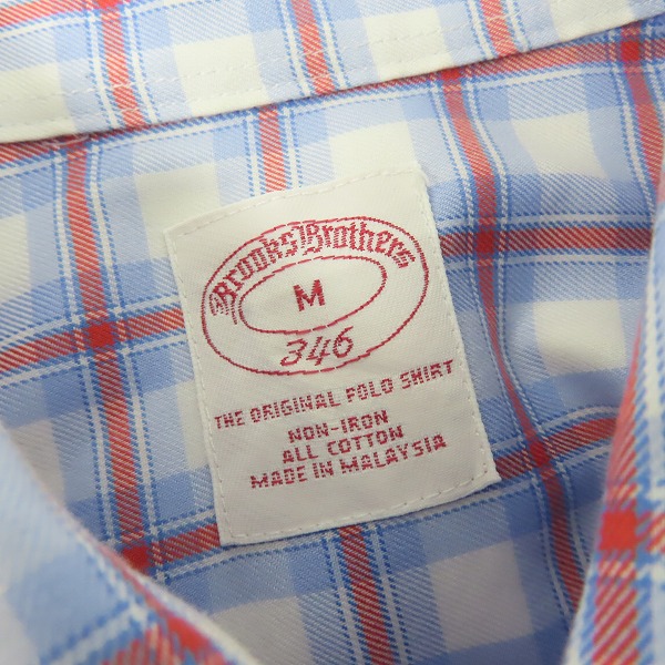 実際に弊社で買取させて頂いたBROOKS BROTHERS/ブルックス ブラザーズ チェック柄長袖シャツ Mの画像 2枚目