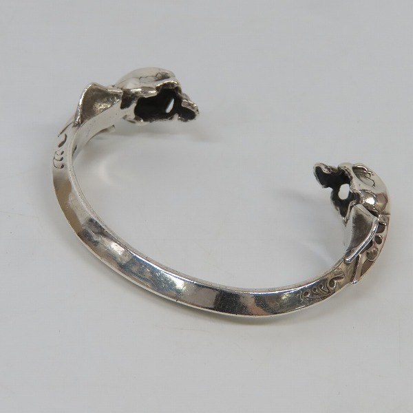 実際に弊社で買取させて頂いたCRAZY PIG/クレイジーピッグ 2スカル バングル ブレスレット/スモール