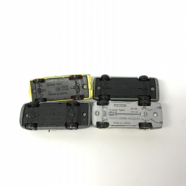 実際に弊社で買取させて頂いたTOMY/トミー トミカ トヨタ セルシオ/クラウン マジェスタ/ニッサン シルビア/ブルーバード タクシー ミニカー/赤箱 4点セットの画像 4枚目