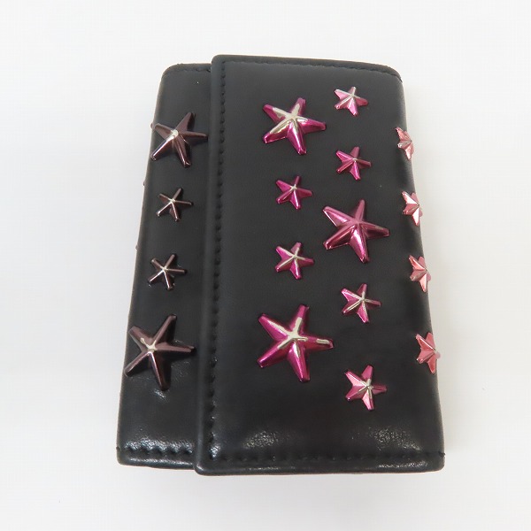 実際に弊社で買取させて頂いたJIMMY CHOO/ジミー チュウ スタースタッズ レザー 6連キーケースの画像 1枚目