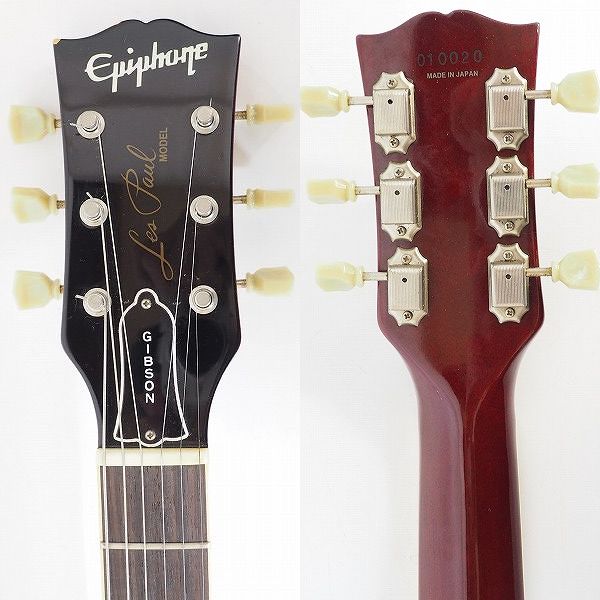 実際に弊社で買取させて頂いた★Epiphone/エピフォン Les Paul Standard/レスポール スタンダード ギブソンヘッド 日本製 ソフトケース付の画像 2枚目