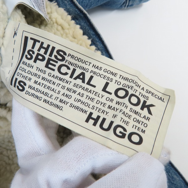 実際に弊社で買取させて頂いたHUGO BOSS/ヒューゴボス ボア デニムジャケット INT:Sの画像 5枚目