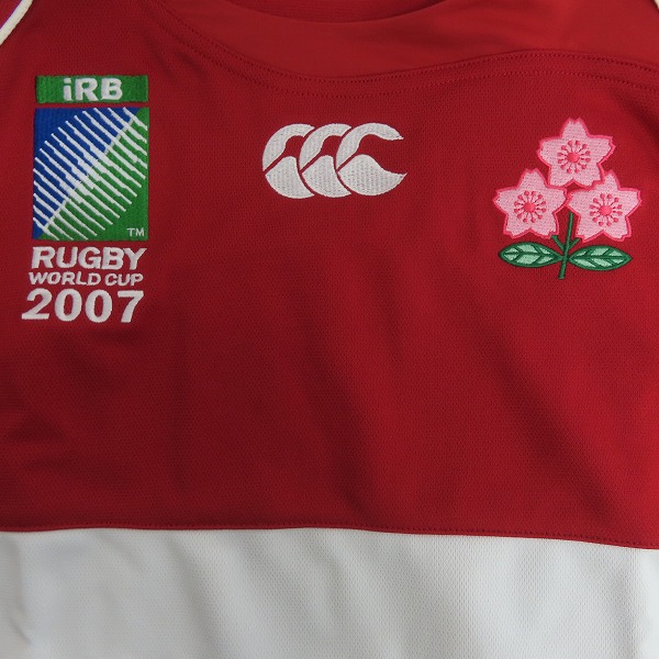 実際に弊社で買取させて頂いた(1)【未使用】CANTERBURY/カンタベリー 2007年 ラグビー日本代表 レプリカ ユニフォーム/Sの画像 4枚目