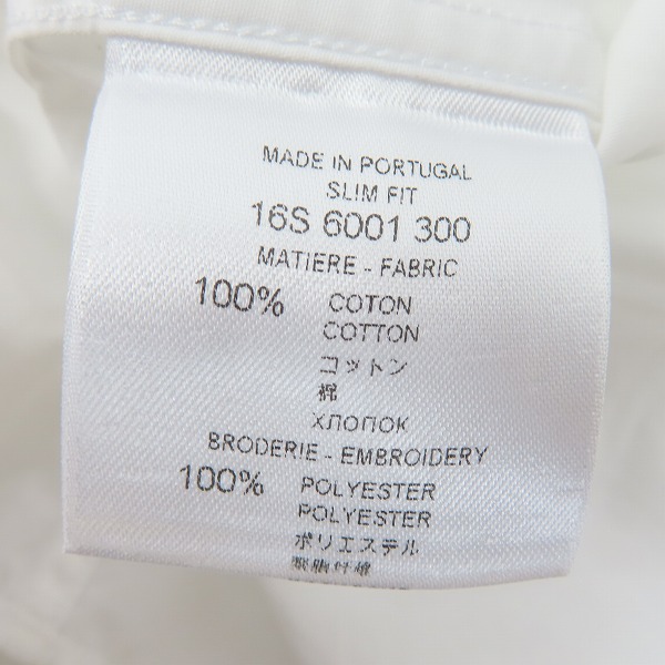 実際に弊社で買取させて頂いた【JPタグ】GIVENCHY/ジバンシイ 16SS スター&バー襟刺繍 ドレスシャツ 16S 6001 300/37の画像 4枚目