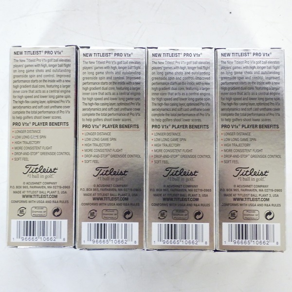 実際に弊社で買取させて頂いた【未使用】Titleist/タイトリスト PRO V1x ゴルフボール ホワイト 1ダースの画像 2枚目