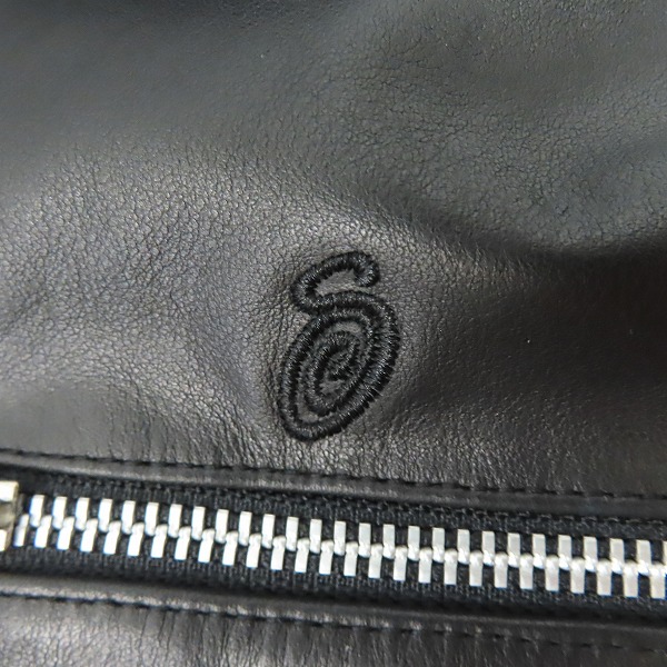 STUSSY/ステューシー LEATHER BING JACKET/カウレザージャケット