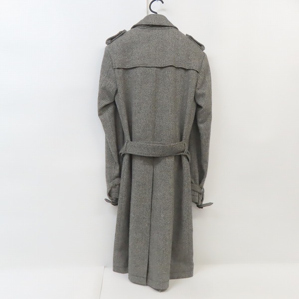 実際に弊社で買取させて頂いたLITHIUM HOMME/リチウムオム ウール ヘリンボーン トレンチコート LH20-0403/44の画像 1枚目