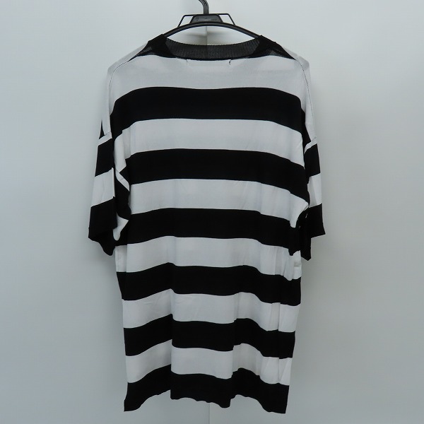 実際に弊社で買取させて頂いたNO ID.BLACK/ノーアイディーブラック ボーダー柄 BIG ニット プルオーバー 444010-873K/ONEの画像 1枚目