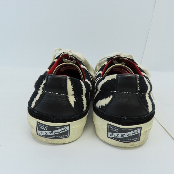 実際に弊社で買取させて頂いたR.J.B THE FLAT HEAD/フラットヘッド ゼブラ柄 スエード ローカットスニーカー/27.5の画像 1枚目