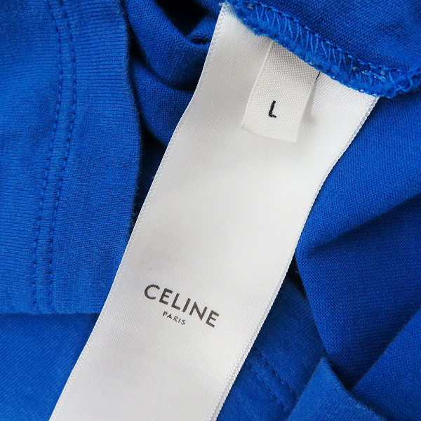 実際に弊社で買取させて頂いた【JPタグ】CELINE/セリーヌ 21SS ロゴプリントルーズフィットTシャツ ブルー 2X681501F/Lの画像 4枚目